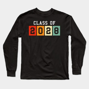 Class Of 2028 Graduation Seniors 2028 School Future Graduate Long Sleeve T-Shirt